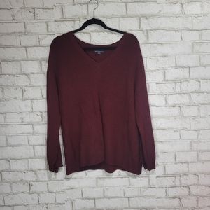 AEO Comfy Chunky Knit Maroon Sweater
